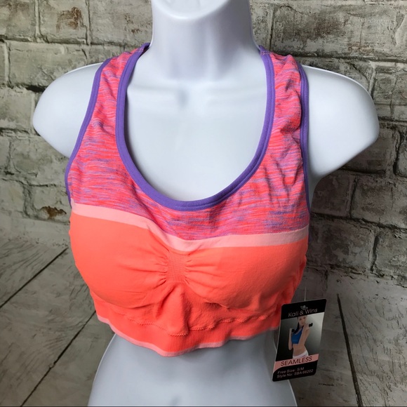 NEW Kali & Wins Pullon Sports Bra Seamless Sz M/L - Picture 1 of 5